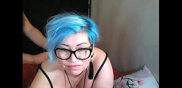  My mature lustful blue-haired whore! My dear wife, my submissive slutty ))